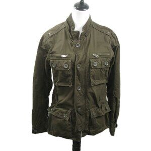 DND Denim Development Brown Military Inspired Jacket Size Small